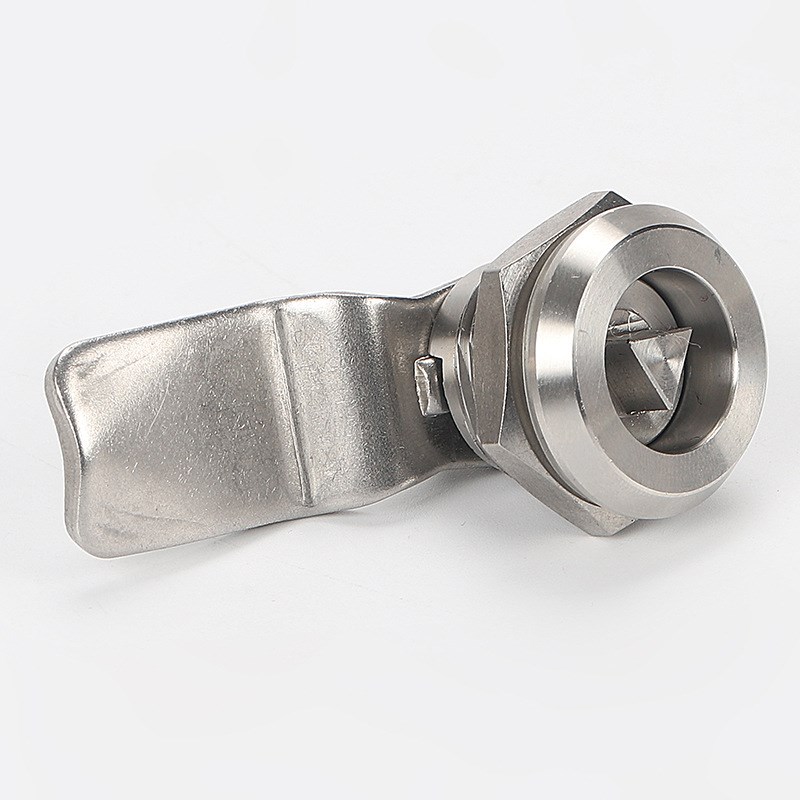 高端304不锈钢MS705三角一字四方转舌锁配电箱机柜门车轨设备圆锁