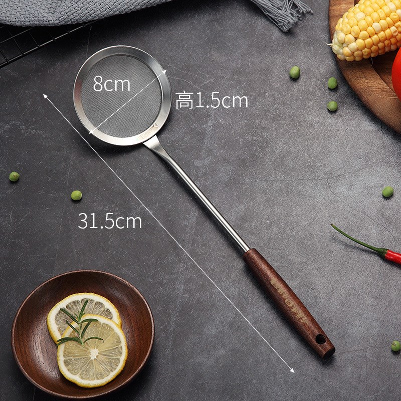 304不锈钢漏勺家用厨房豆浆果汁过滤网筛超细笊篱捞面捞油渣呷鸣