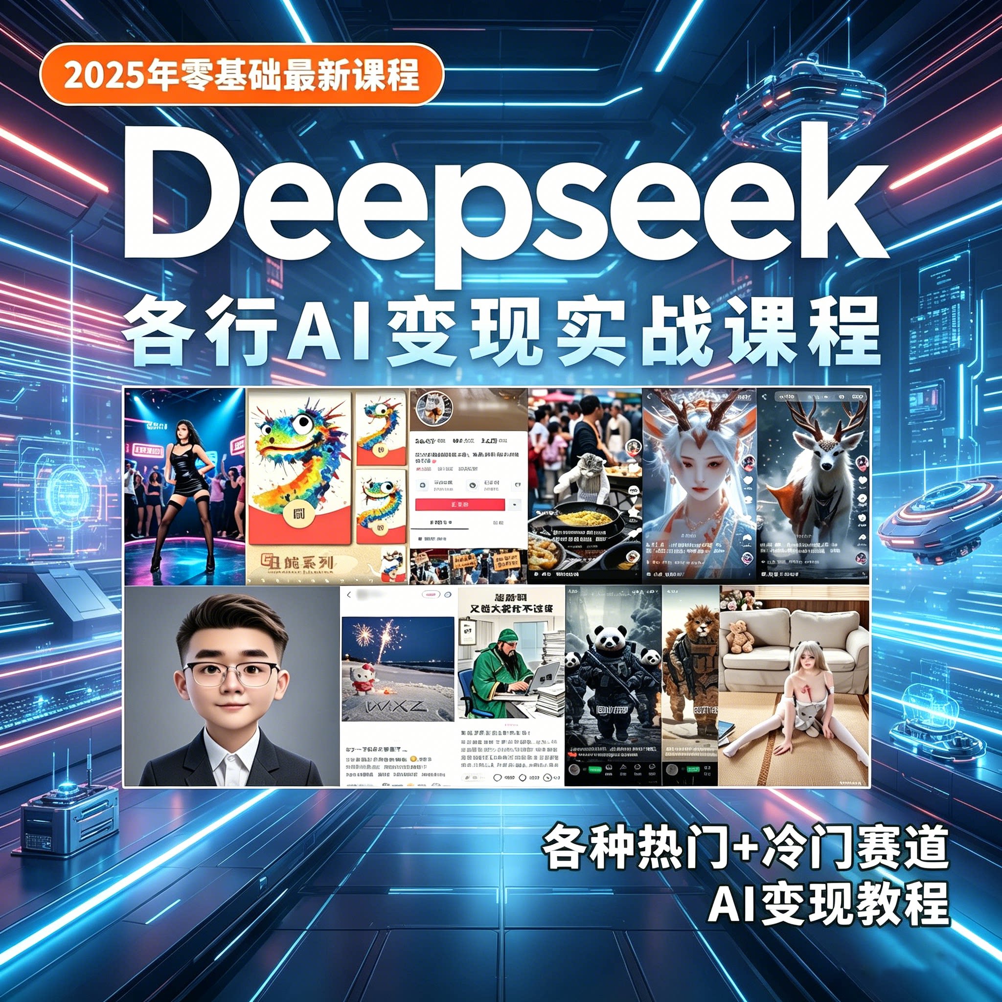 Deepseek及AI工具零基础教程一键制作图文视频幻灯片全流程教学