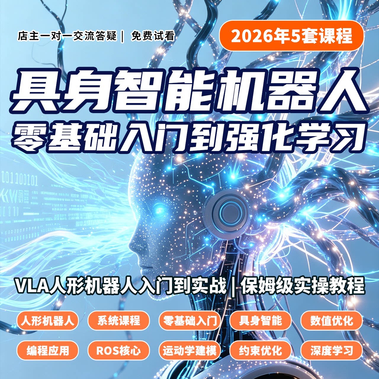 零基础具身智能人形机器人VLA开发实战落地案例全套视频课程教程