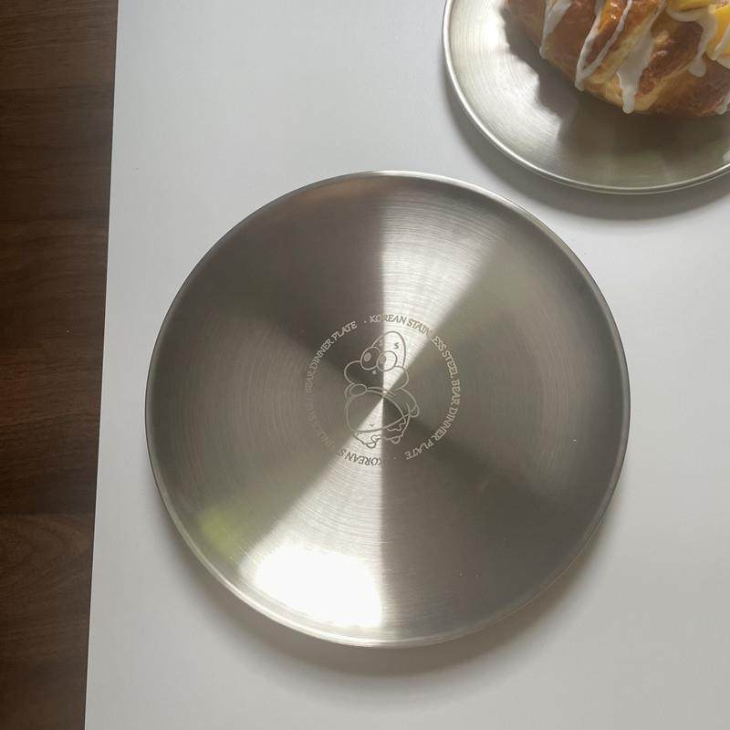 韩式ins风派大星 不锈钢圆盘果盘烤肉盘义大利面 面托 托盘野餐盘,餐饮具,盘,淘宝优惠券,粉丝福利购,淘宝优惠卷
