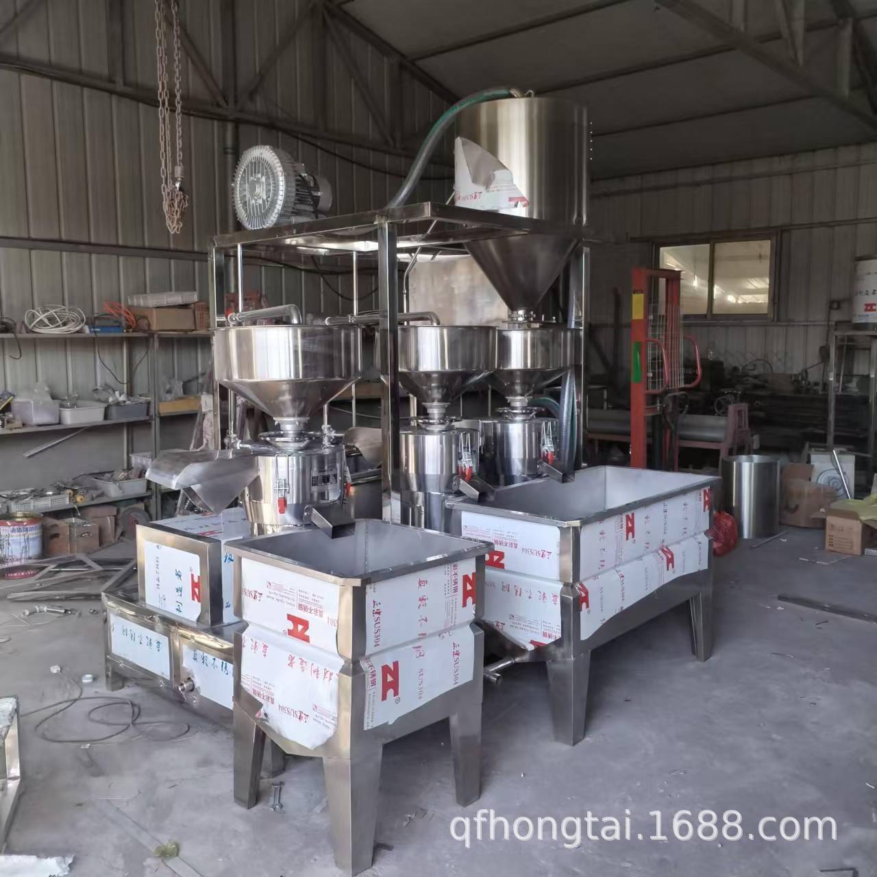 大型三连磨浆设备福建商用磨浆设备全自动商用大豆磨浆机