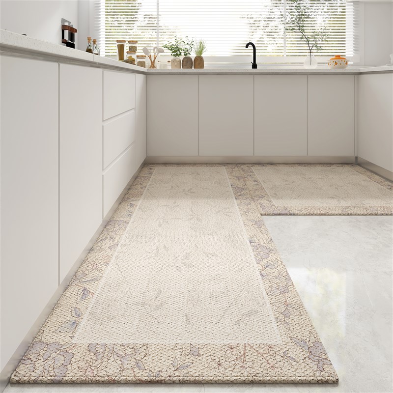 2024新款厨房地垫耐脏可擦洗门垫吸水吸油地毯长条可定制防滑脚垫