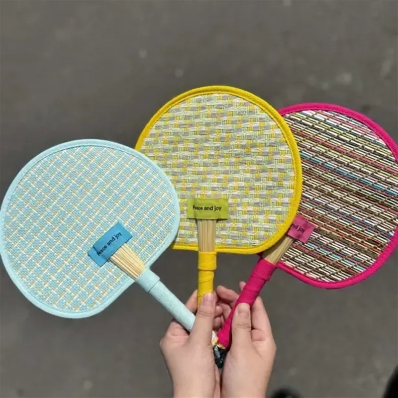 夏天刺绣扇子手工编织驱蚊蒲扇手摇麦秆扇随身便携儿童老式芭蕉扇