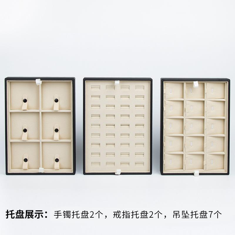 PU皮珠宝首宝箱 戒指WRI饰吊坠手镯展示拉杆箱行 展会旅珠箱工厂