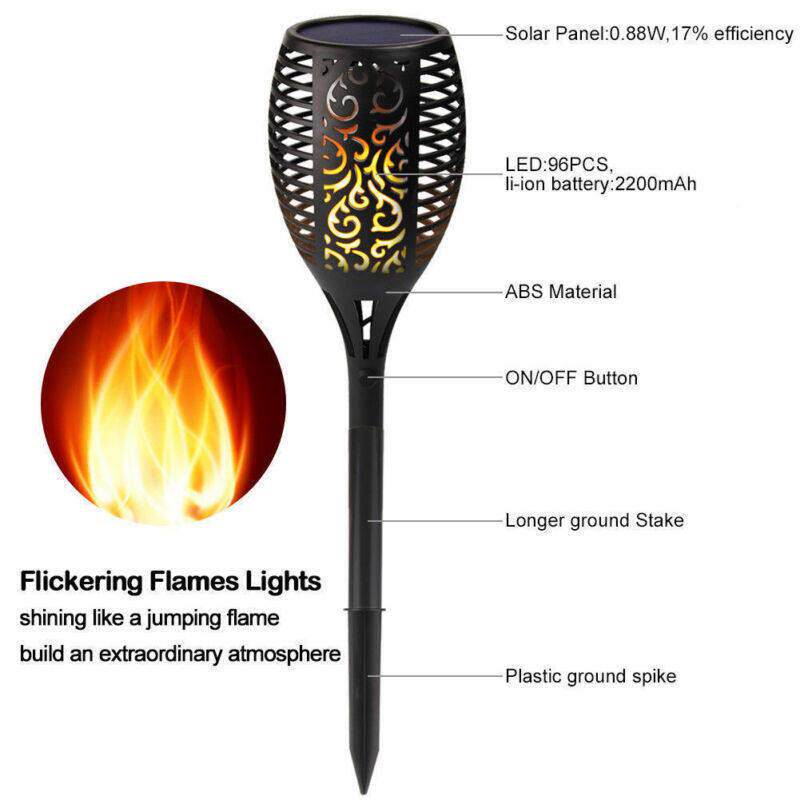 火焰灯照1led把户外感应灯花太阳能灯