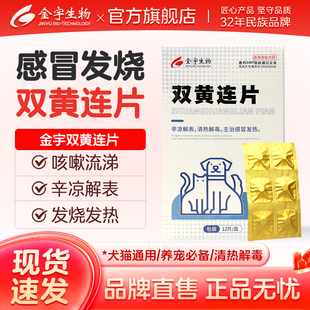 双黄连片宠物犬猫咪狗狗用感冒咳嗽退烧猫鼻支专用药打喷嚏流鼻涕