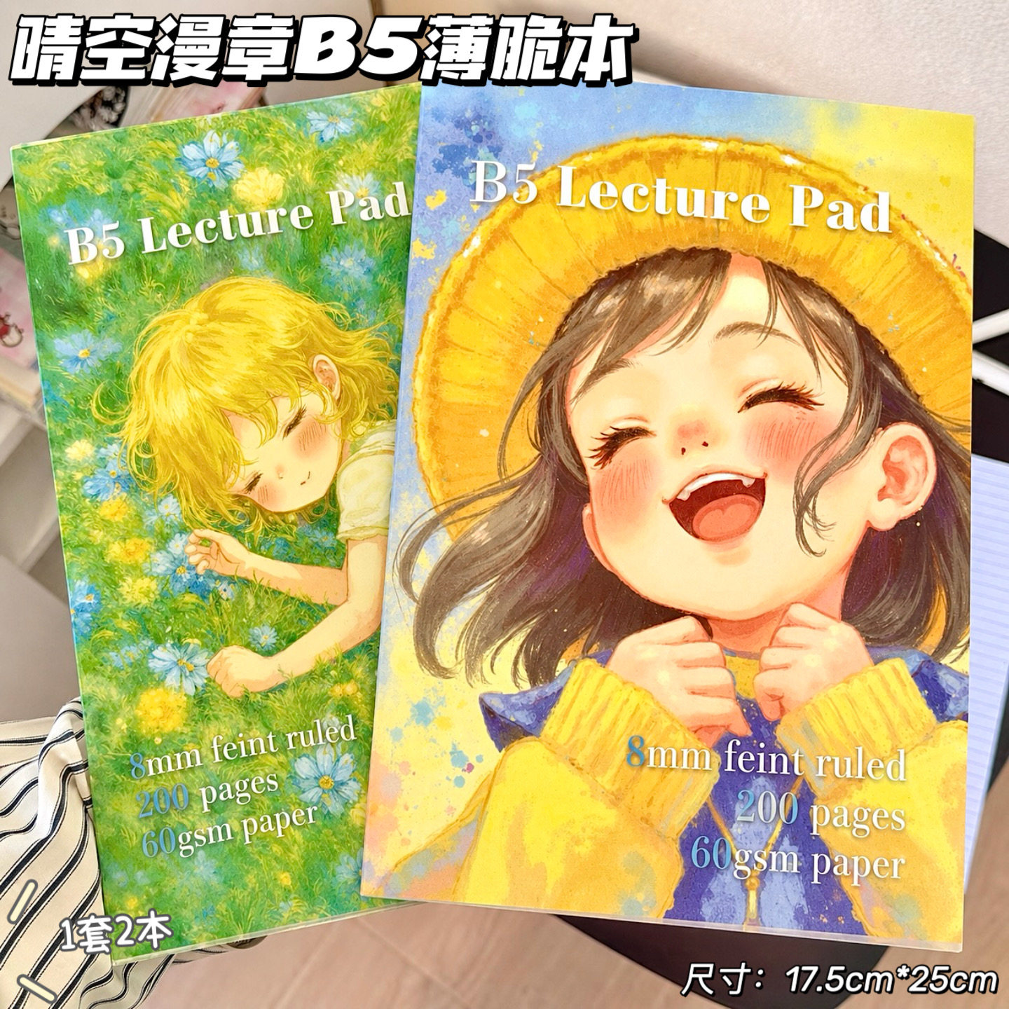 春日森屿B5加厚活页横线记事本