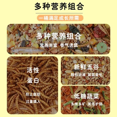 仓鼠粮食营养零食鼠粮仓鼠用品食物饲料主粮豪华面包虫海鲜水果蔬