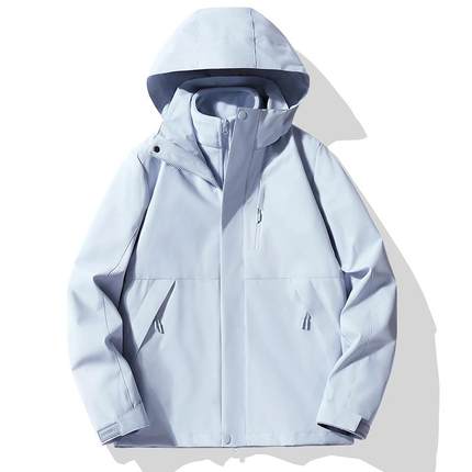 户外冲锋衣秋冬季男女款三合一可拆卸外套加绒加厚防水保暖登山服