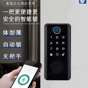 美国劲固室内木门指纹锁家用呆舌锁涂鸦智能无把手隐形门电子锁D3
