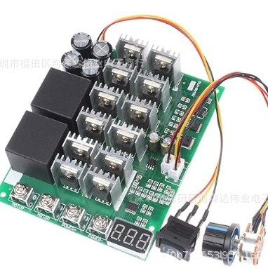 直流电机调速器 泵 pwm 无极变速开关 正转反转 数字转速表10-55v