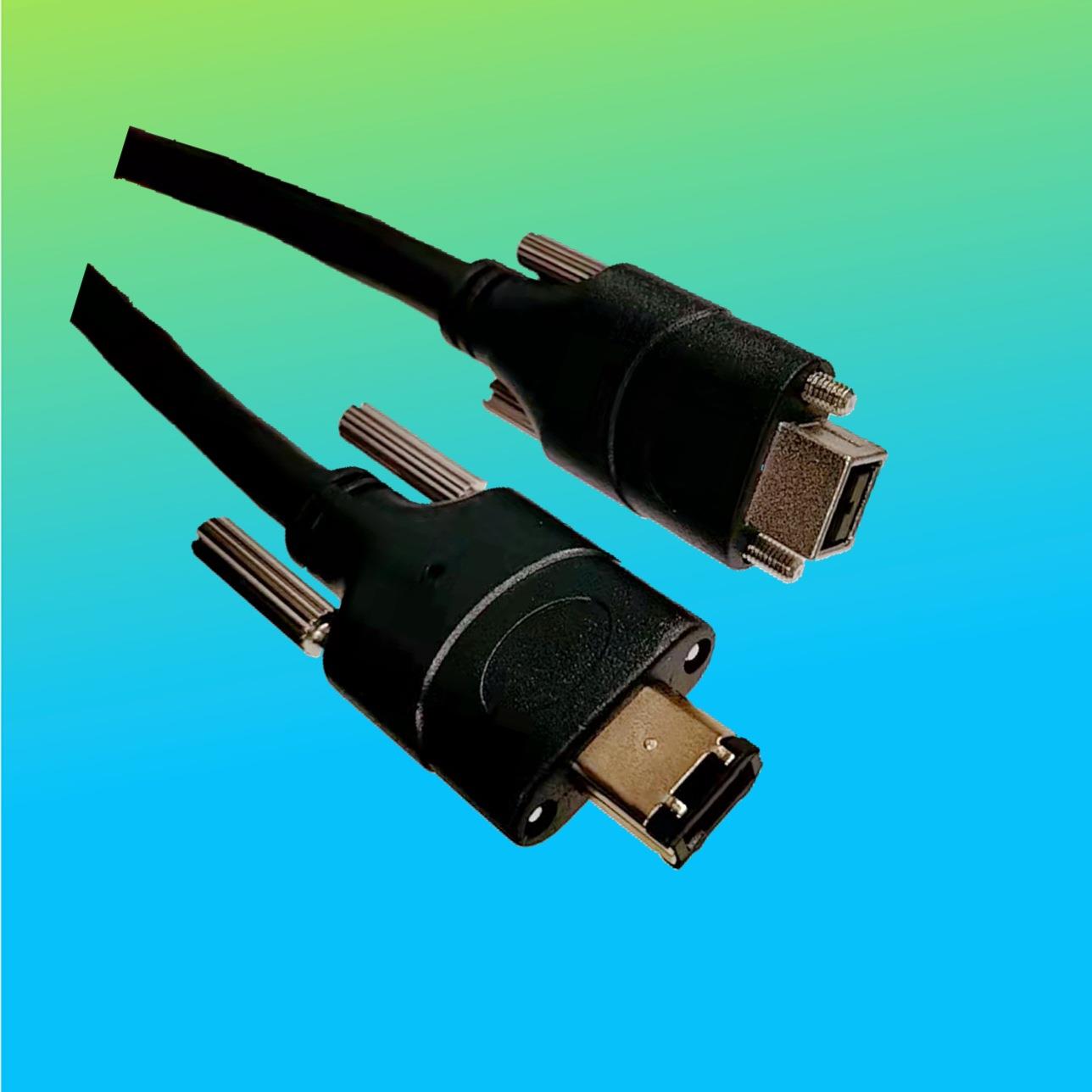 工业相机机器视觉线缆1394A-1394B线缆A-B两端螺丝数据线