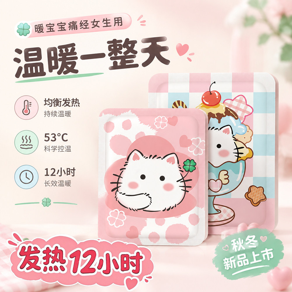 兰火正品暖宝宝暖贴冬天保暖身发热贴女生大姨妈暖肚子防寒暖腹贴