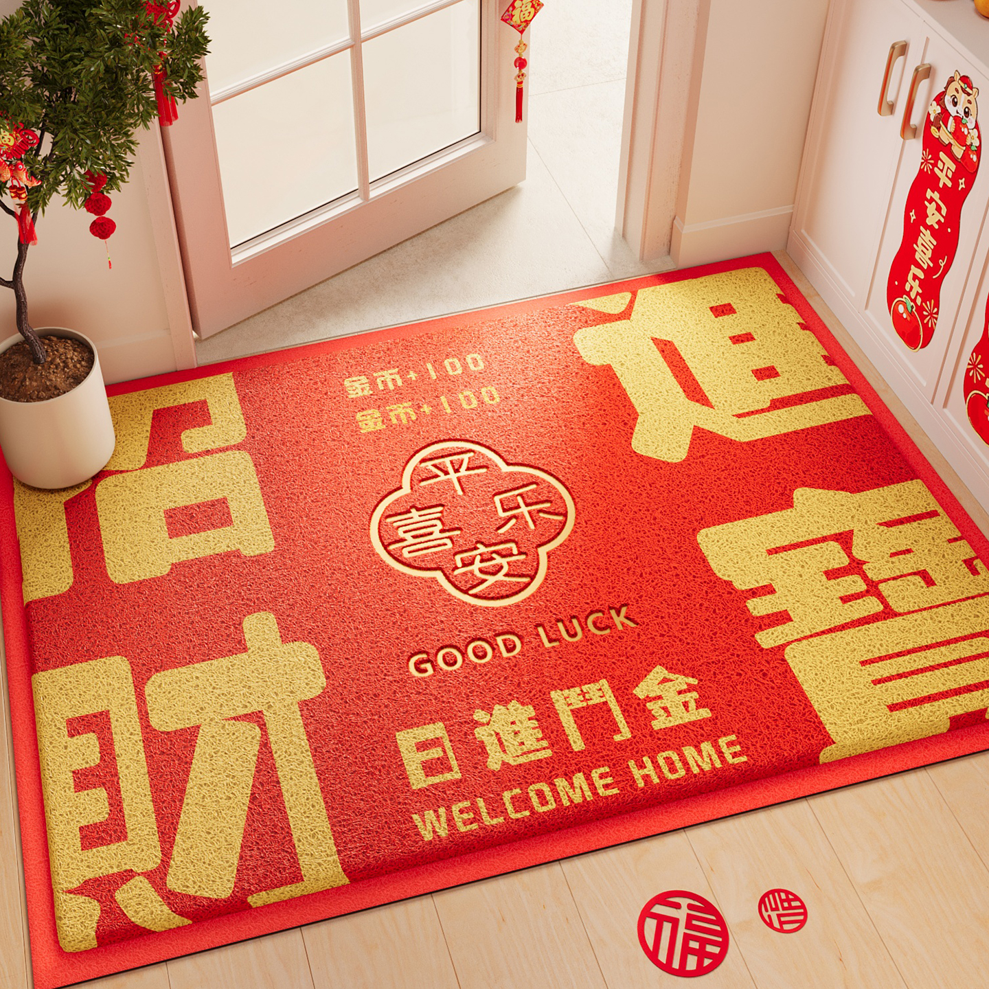 2025新款入户门地垫玄关大门口进门脚垫防滑除尘耐脏耐磨刮泥地毯