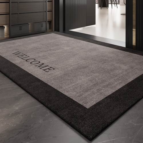 入户门地垫现代极简风防滑脚垫耐脏除尘地毯玄关门口进门定制门垫