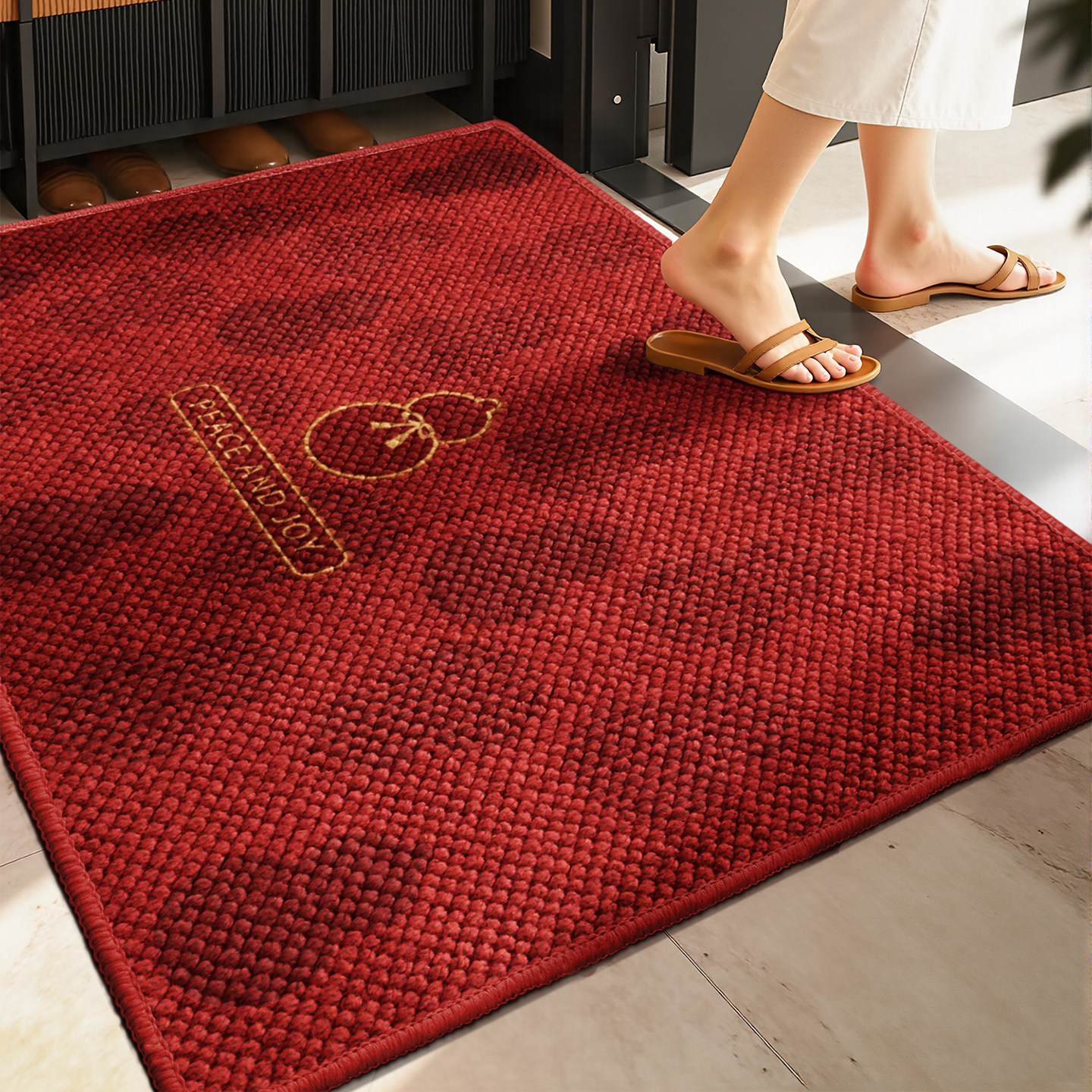 新款防滑入户门地垫玄关大门脚垫高级感大颗粒耐脏耐磨可定制地毯,居家布艺,入户地垫,淘宝优惠券,粉丝福利购,淘宝优惠卷