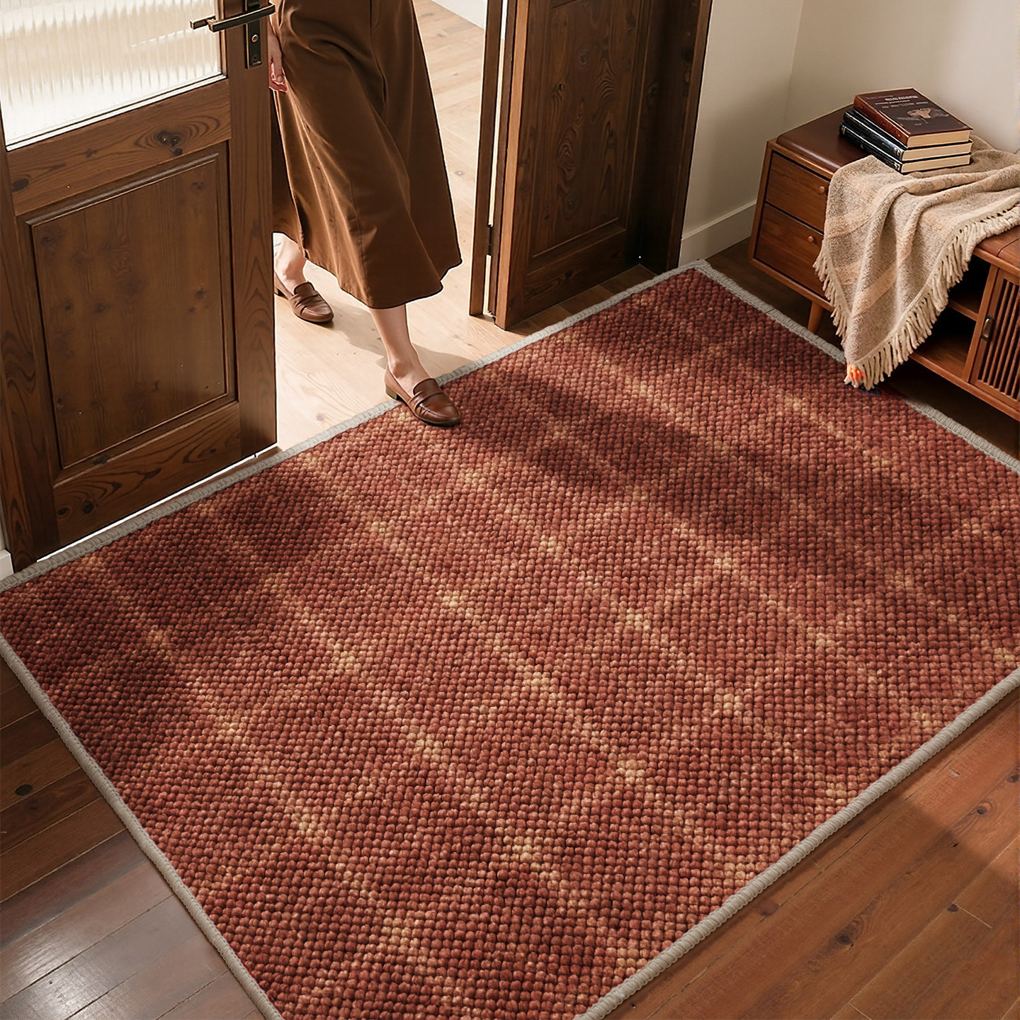 新款入户门地垫玄关大门脚垫高级感大颗粒防滑耐磨耐脏可定制地毯,居家布艺,入户地垫,淘宝优惠券,粉丝福利购,淘宝优惠卷