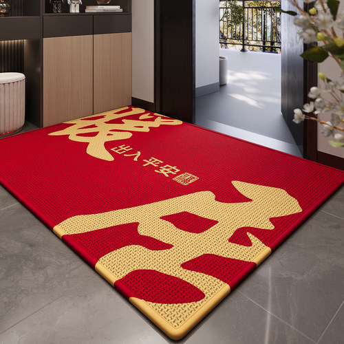红色入户门地垫进门脚垫门口防滑垫2025新款地毯室内玄关门垫定制