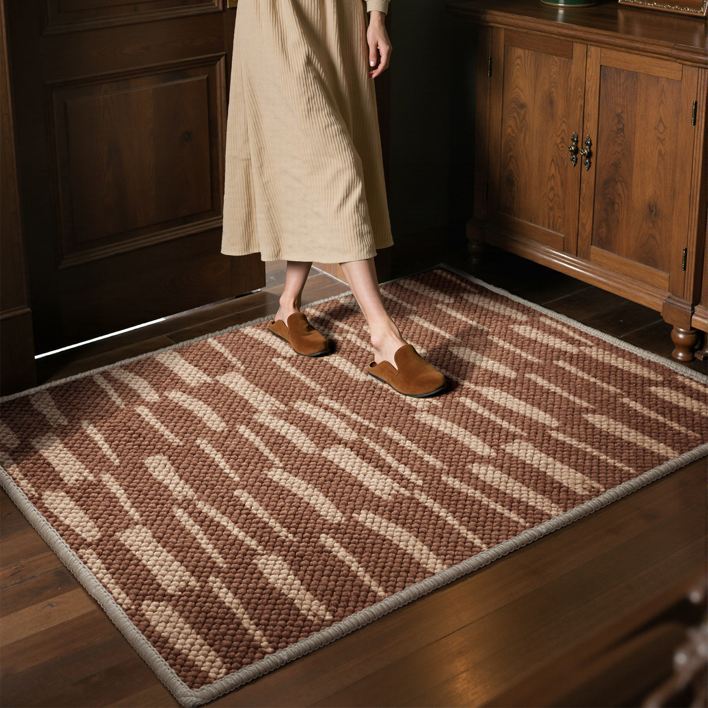 入户门地垫高级感大颗粒地毯