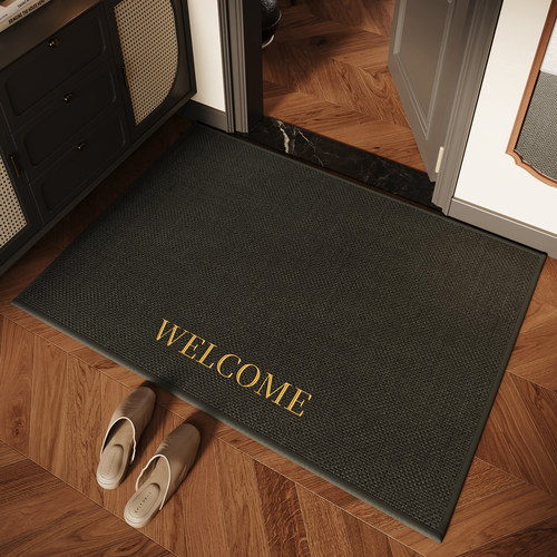 入户门地垫耐脏除尘防滑脚垫高端刺绣玄关进门地毯家用可裁剪门垫