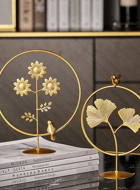 北欧轻奢铁艺工j艺品摆件现代创意客厅电视柜酒柜玄关家居装饰摆