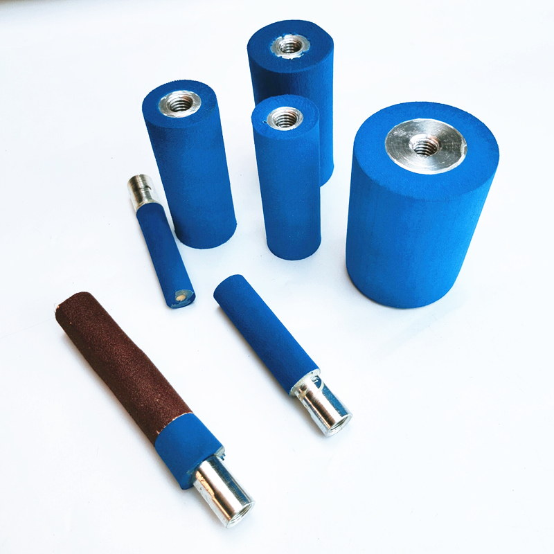 角磨机海绵轮 木工打磨轮 打磨抛光滚筒轮 打磨棒 V带牙海绵轮砂