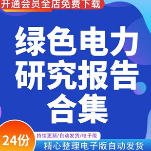 2023年绿电交易绿色电力抽水蓄能行业发展研究分析报告市场调研