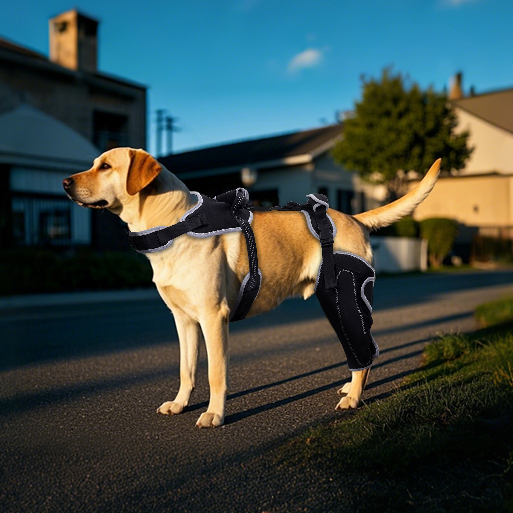 狗狗护膝适用于撕裂ACL后腿发育不良髌骨大型犬关节缓解疼痛护具