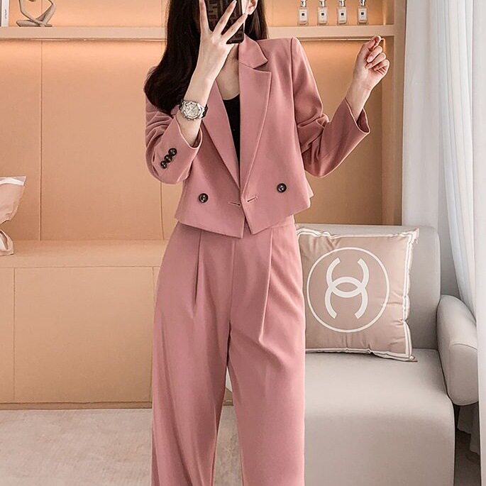 小个子西服套装女2026春季新款气质职业高级感休闲短款小西装外套