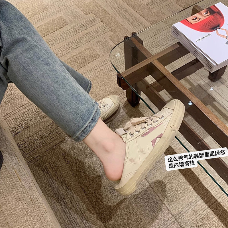 复古做旧脏脏鞋休闲百搭帆布鞋星星小脏鞋板鞋女