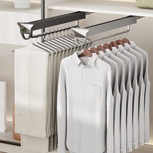向横挂衣衣衣橱衣架伸缩杆通器配件轨道竖衣柜挂衣杆纵向浅抽拉吊