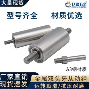 动质组惰滚轮平皮带材轴承力无动轮牙轮从轮A3双头双砂带机封箱机