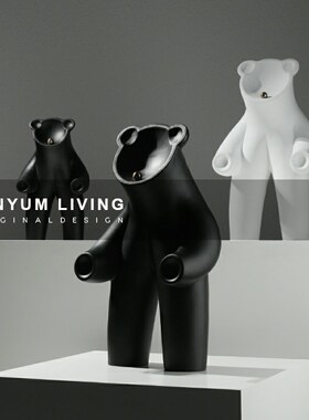 简约现代卡通动物摆件q样板房间玄关柜家居客厅桌面儿童房软装饰