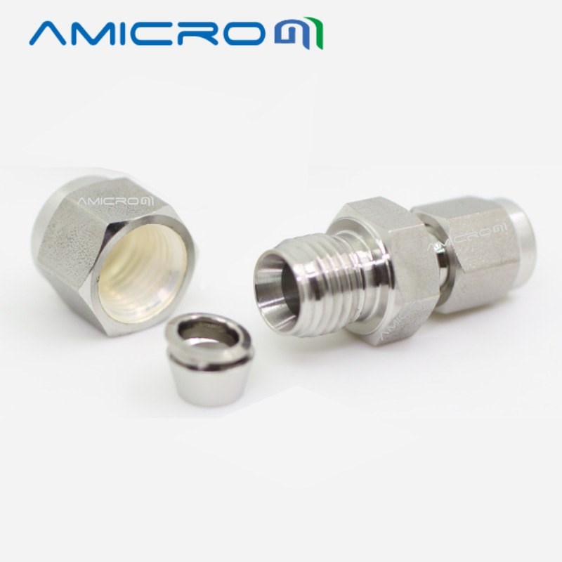 316不锈钢变径二通刃环卡套1/16 1/8 1/4直通变径异径接头两/三通