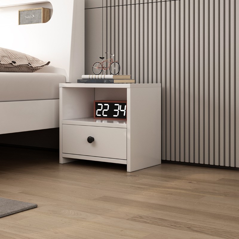 实木板床单人床储物床双人床主卧大床白色出租屋床卧室床简易床