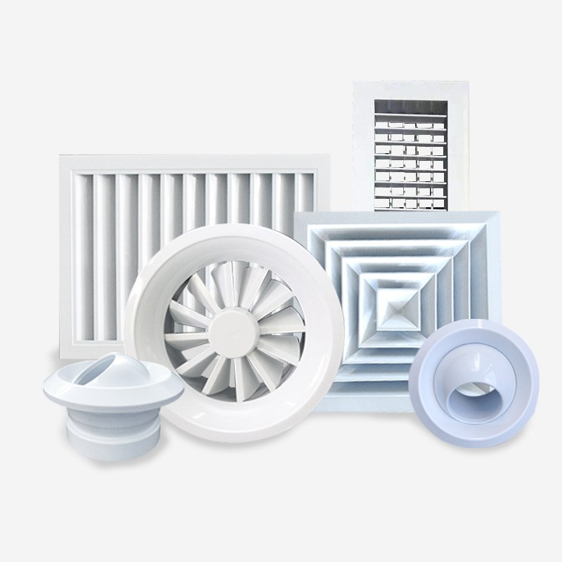 中央空调铝合金风口 双层带阀可调节风口百叶 通风安装吊顶百叶窗
