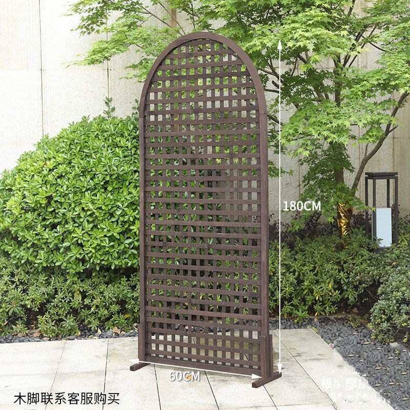 防腐木网格花园围栏白色r栅栏户外爬藤架实木篱笆隔断庭院装饰护