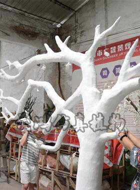 仿真枯树造景室内家居枯树干枝装饰仿真大树厂家白色枯树杆