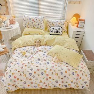 卡通全棉被套单件100纯棉150x200x2L3P0单人被单儿童三四件被 新品
