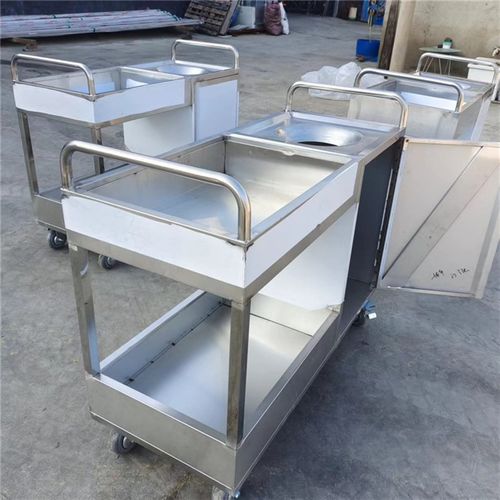 供应不锈钢垃圾收餐车 双层小推车餐厅收餐车食堂用收餐车