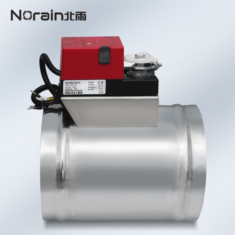 201/304不锈钢模拟量电动风阀 比例调节管道阀门 圆形硅胶密闭阀