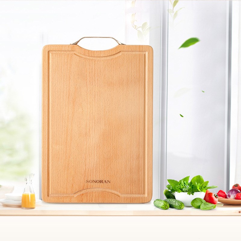 榉木长方形加厚厨房切菜木板实木案板家用大号水果砧板