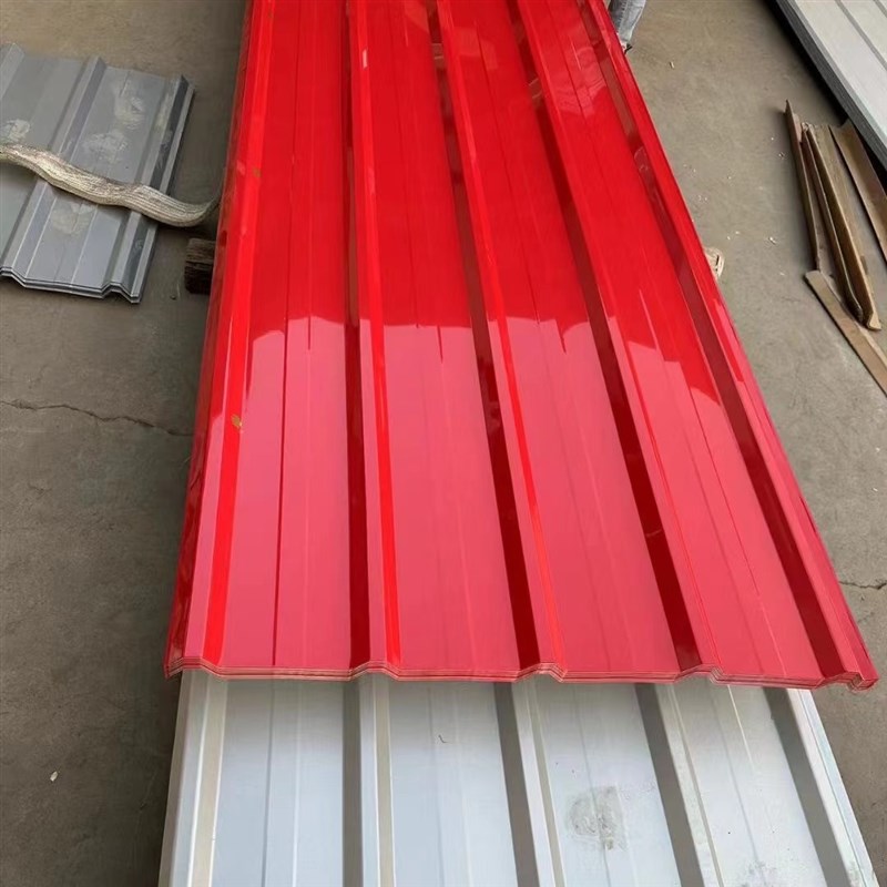 彩钢瓦楞板 屋顶铁皮瓦 墙面房顶夹心泡沫隔热保温防火岩棉夹芯瓦