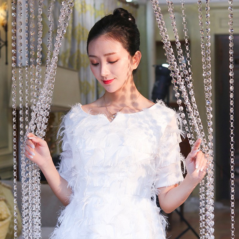 水晶窗帘隔断珠帘卧室门帘装饰客厅玄关过道珠链珠屏风帘子帘成品