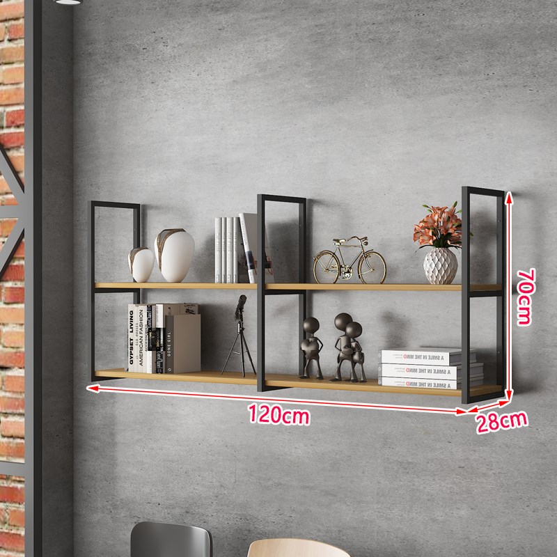 墙上置物架书架铁艺隔断展示架多层货架简约工业风吧台酒架收纳柜