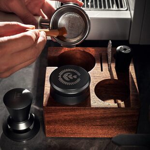 实木慕粉粉/UVNM意式咖啡手柄58mm压15底座威纳支撑架A粉器座布压