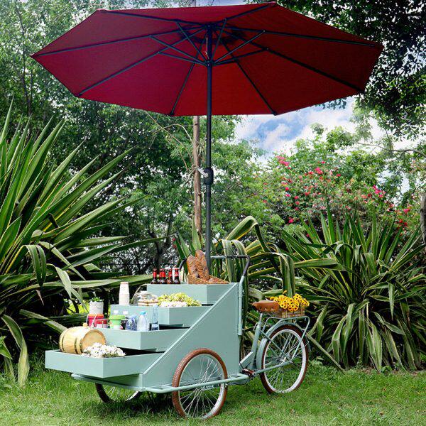 梯美陈展示阶卖道具移动贩花车网红车户外装饰三轮推车摆摊车创意