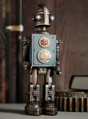 机器人复古摆件家k居创意机械工业风酒吧咖啡厅餐厅酒柜橱窗装饰
