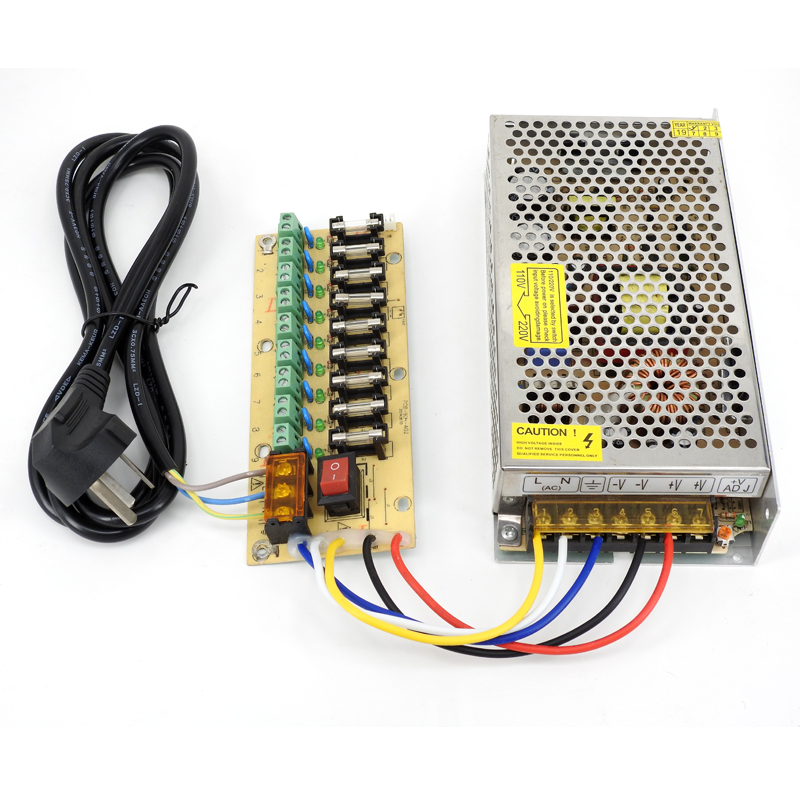 监控9路电源箱18路源分配板12v5a4路10a9路20a18路3W0a电源箱外壳